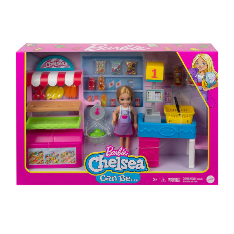 Barbie Chelsea Can Be Snack Stand Playset with Blonde Chelsea Doll Children will enjoy the adorable theme and fun accessories that let them create their own shopping adventures! GTN67