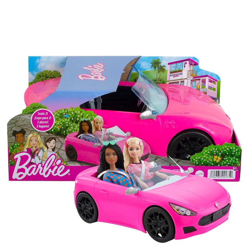 Barbie Convertible 2-Seater Vehicle, Pink HBT92