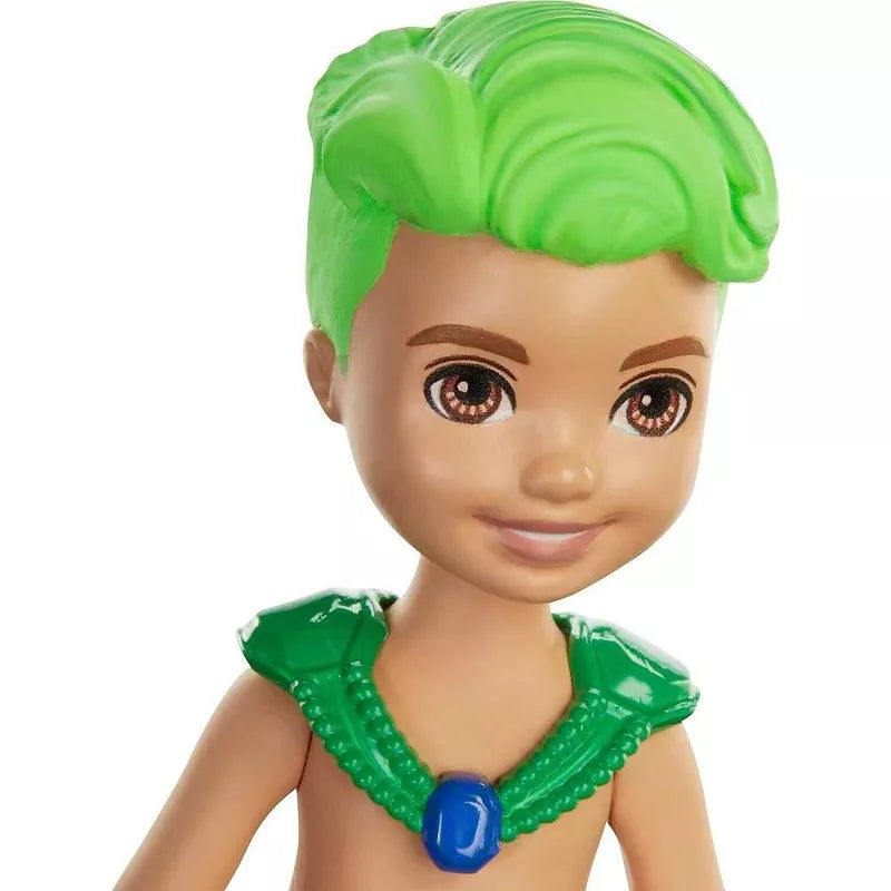 Barbie Dreamtopia Chelsea Merboy Small Doll & Accessory with Green Hair & Tail thumbnail