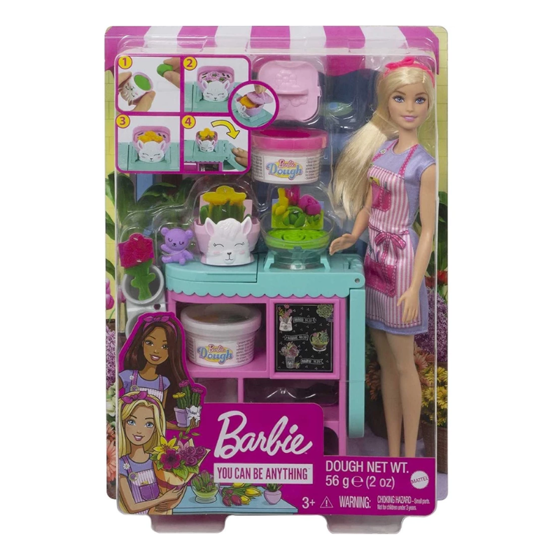 Barbie Florist Playset with 12-in Blonde Doll,