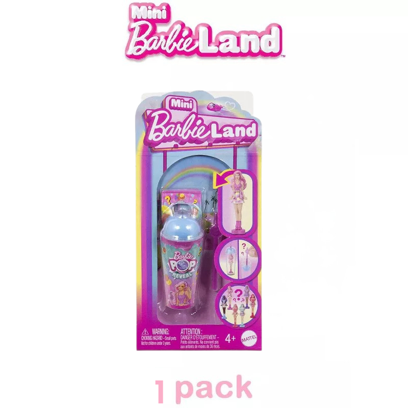 Barbie Mini BarbieLand Pop Reveal Dolls, 1.5-inch Doll with Surprise Sensory Reveal (Styles May Vary)