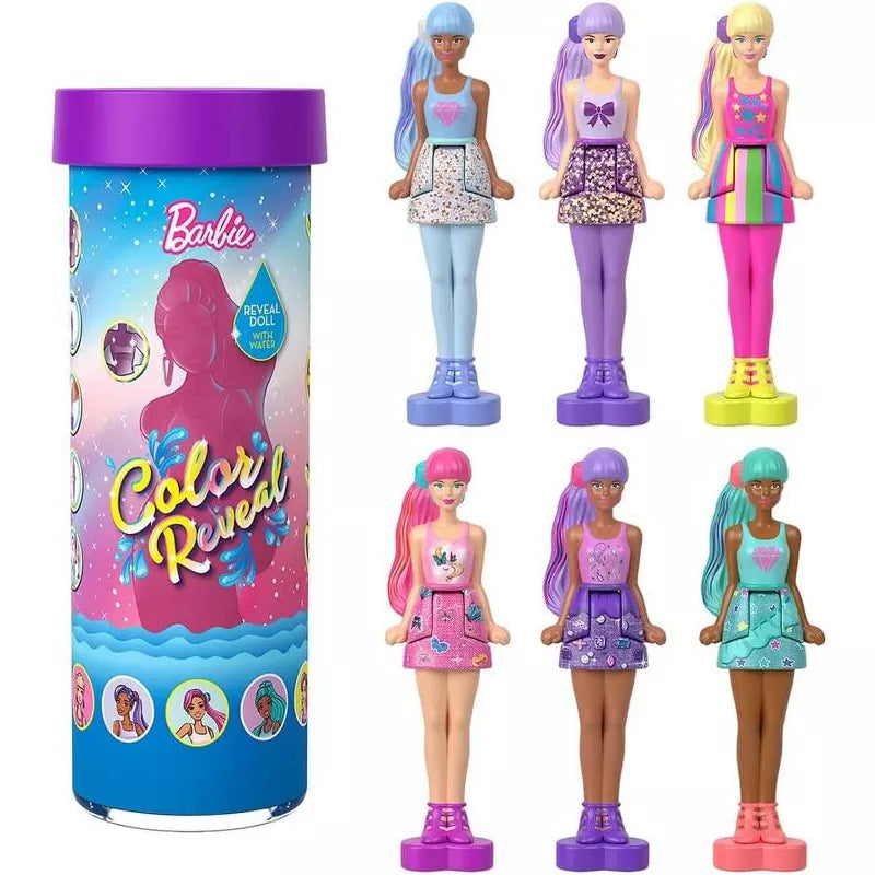 Barbie Mini BarbieLand Color Reveal Dolls, 1.5-inch Doll with Surprise Water Reveal (Styles May Vary)