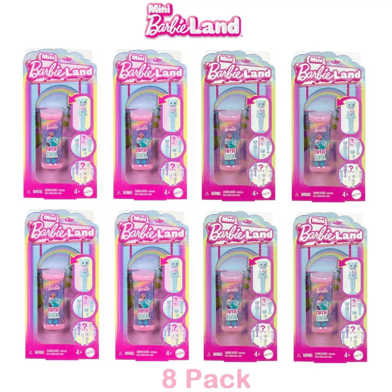 Barbie Mini BarbieLand Cutie Reveal Doll & Pet, 1.5-inch Cozy Cute Tees Series (Styles May Vary)