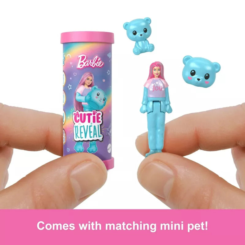 Barbie Mini BarbieLand Cutie Reveal Doll & Pet, 1.5-inch Cozy Cute Tees Series (Styles May Vary) thumbnail