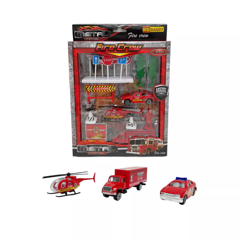 Big Daddy Trucks - 17 piece City Fire Rescue