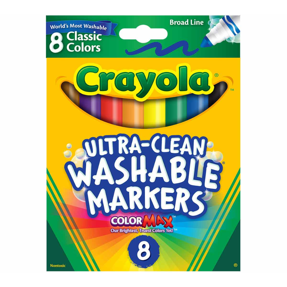 Crayola Classic Colors Broad Line Washable Markers 8 Count 58-7808
