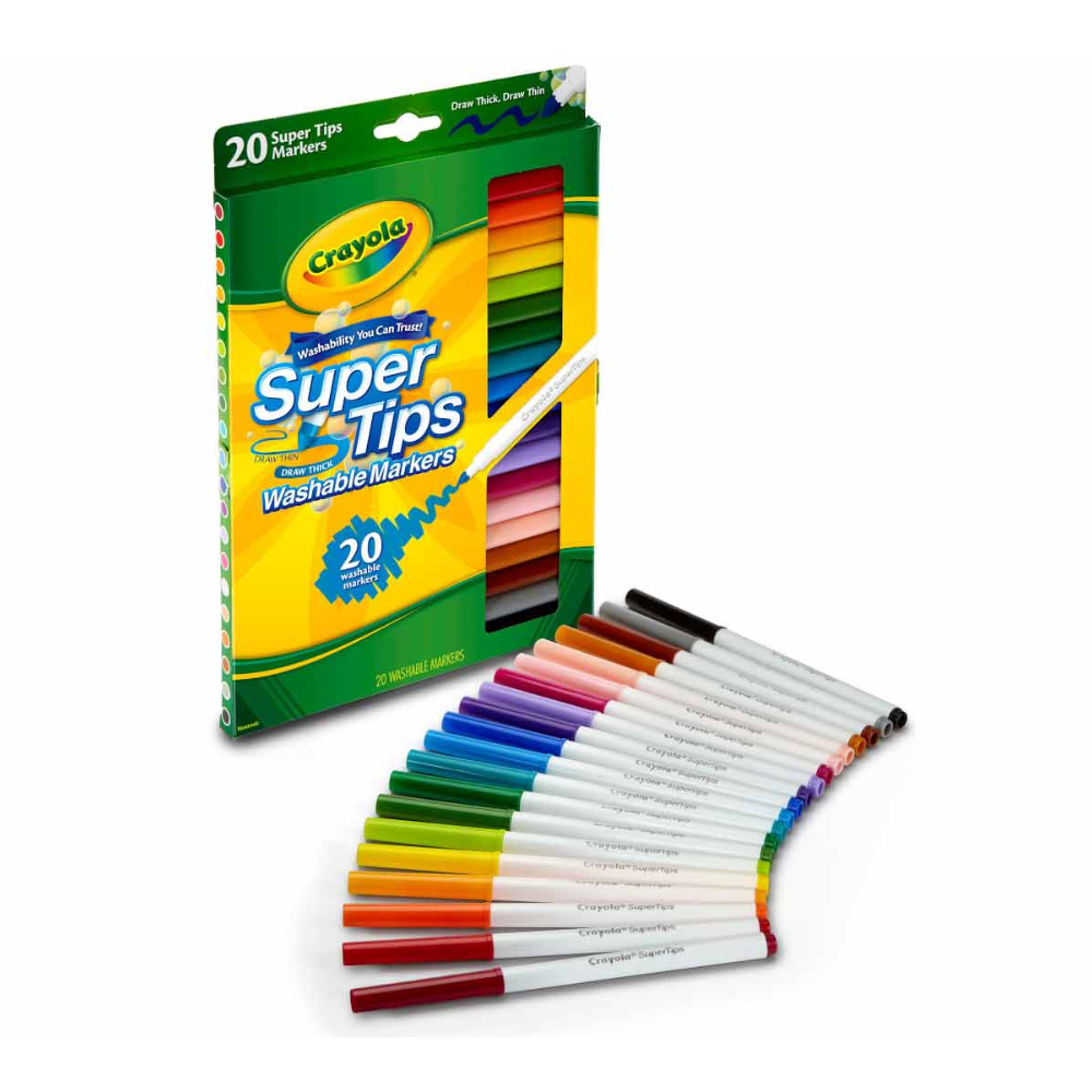 Crayola Super Tips Washable Markers 20 Count 58-8106