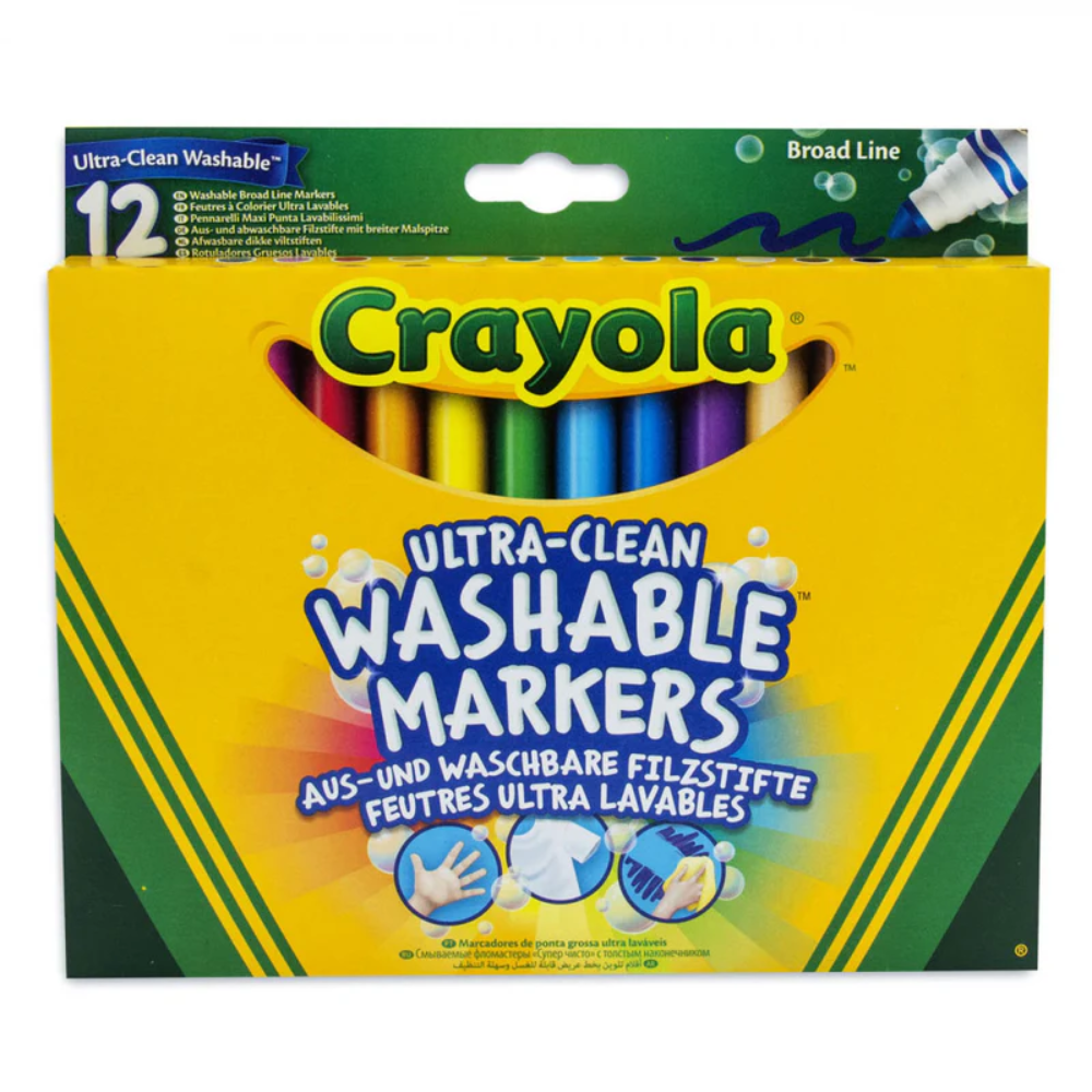 Crayola Ultra Clean Broadline Markers Set of 12 58-8329