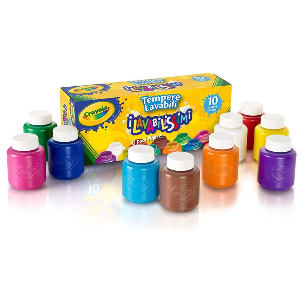 Crayola Washable Kids Paint Set Of 10 Bottles 54-1205