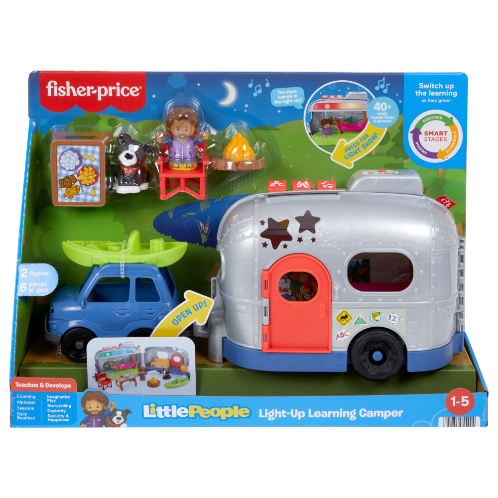 Fisher-Price Little People Light-Up Learning Camper Electronic Toy RV