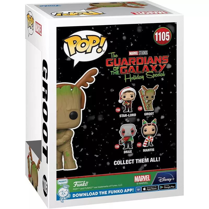 Funko Pop! Marvel Holiday: Guardians of The Galaxy - Groot Vinyl Figure #1105 #64332 thumbnail