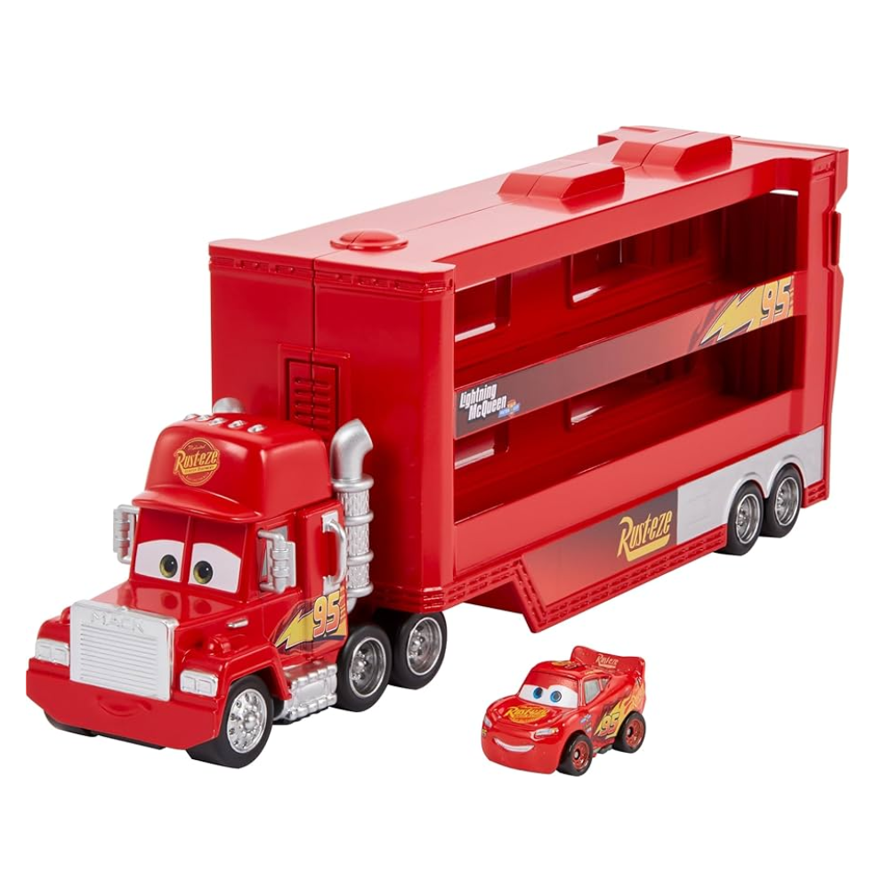 RED Disney Pixar Cars Minis Transporter with Vehicle GNW34