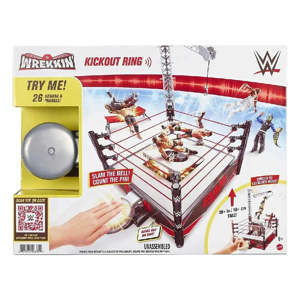 WWE Wrekkin Kickout Ring Playset With Ref Mode & Launcher Mode GXV80