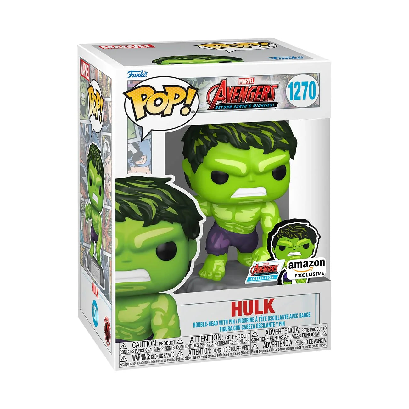 Funko Marvel Pop! & Pin: The Avengers 60th Anniversary, Hulk with Pin (Exclusive)