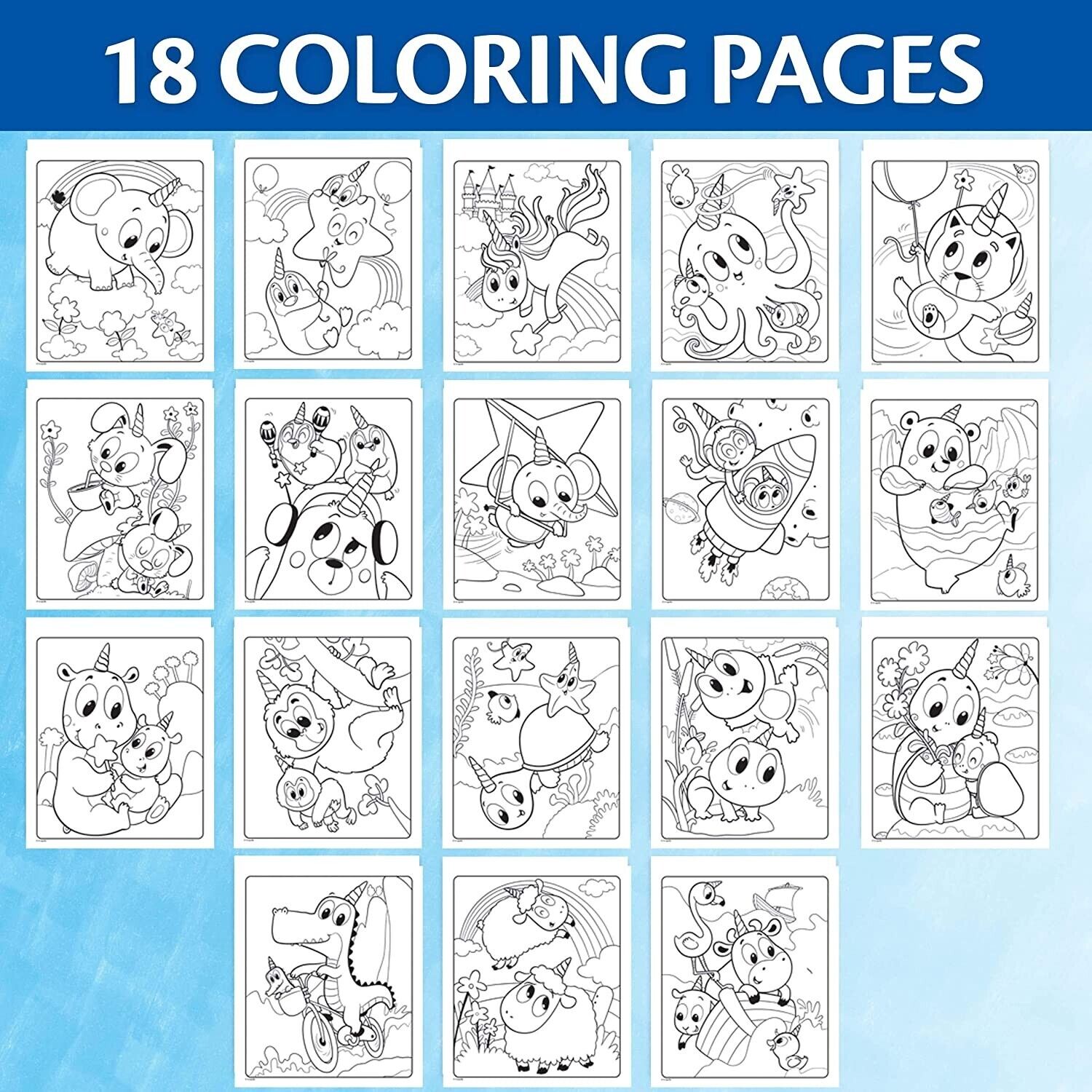 Crayola Color Wonder Uni-creatures Mess Free Coloring Pages thumbnail