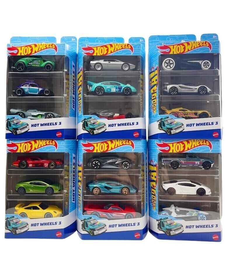 Hot Wheels 3-Car Pack, Styles May Vary thumbnail