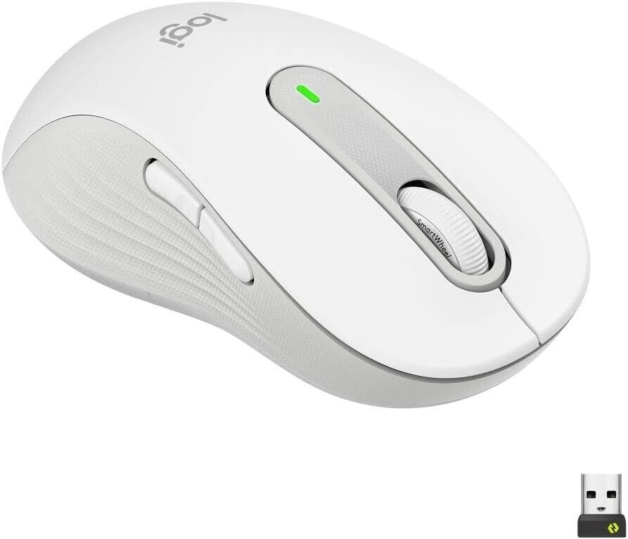 Logitech Signature M650 L LEFT Full Size Wireless Mouse Off-white thumbnail