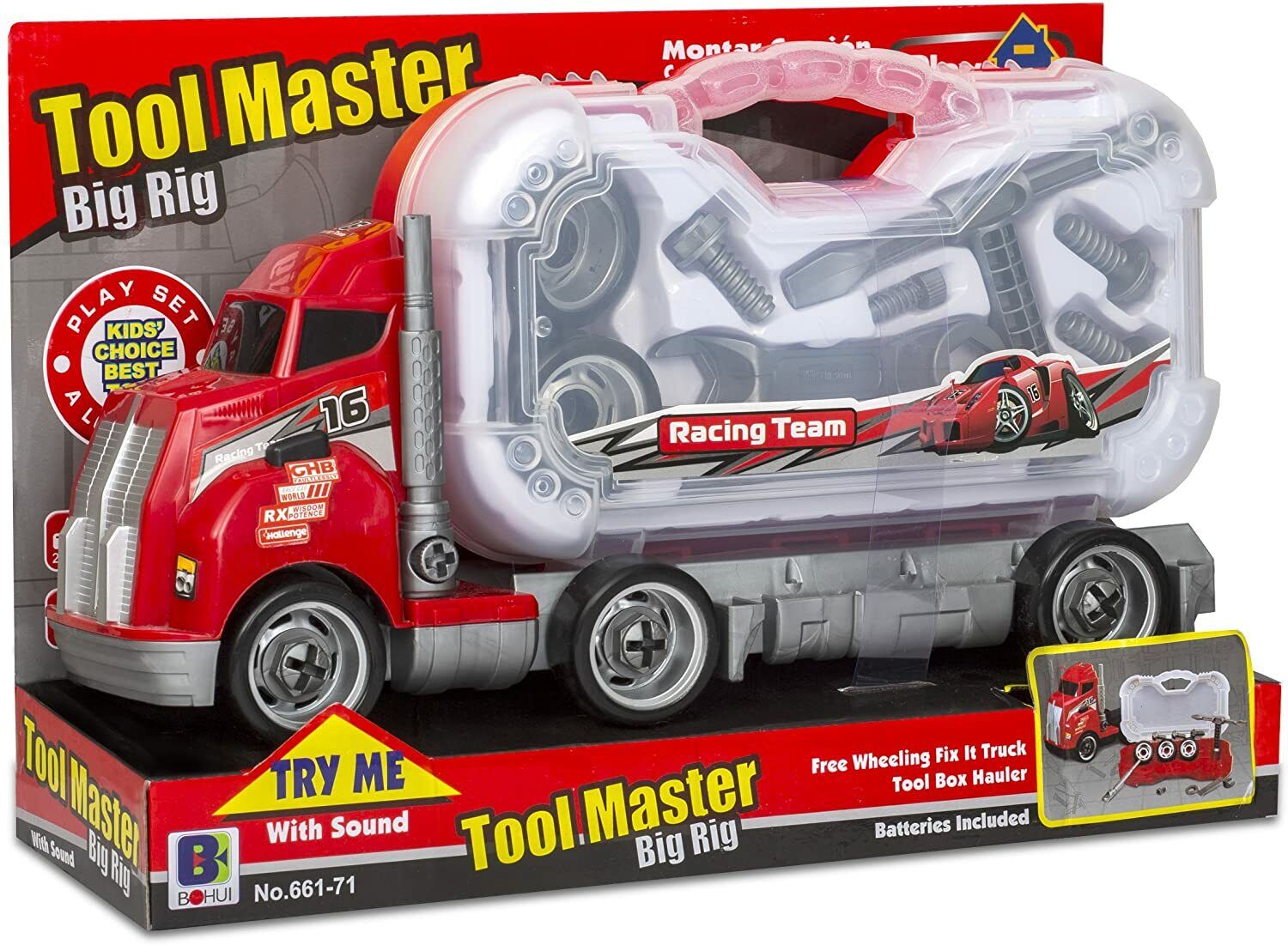 Big Daddy Transport Toy Truck With Tools To Take Apart BD-758836 thumbnail