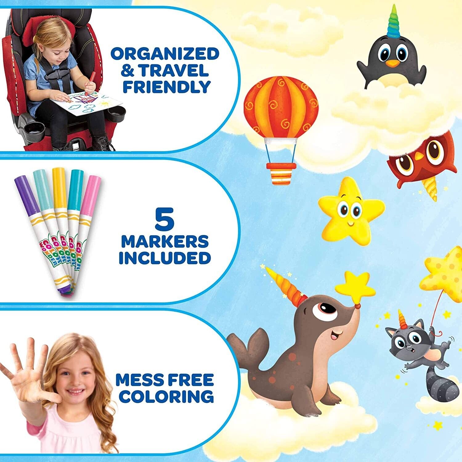Crayola Color Wonder Uni-creatures Mess Free Coloring Pages 75-7100 thumbnail