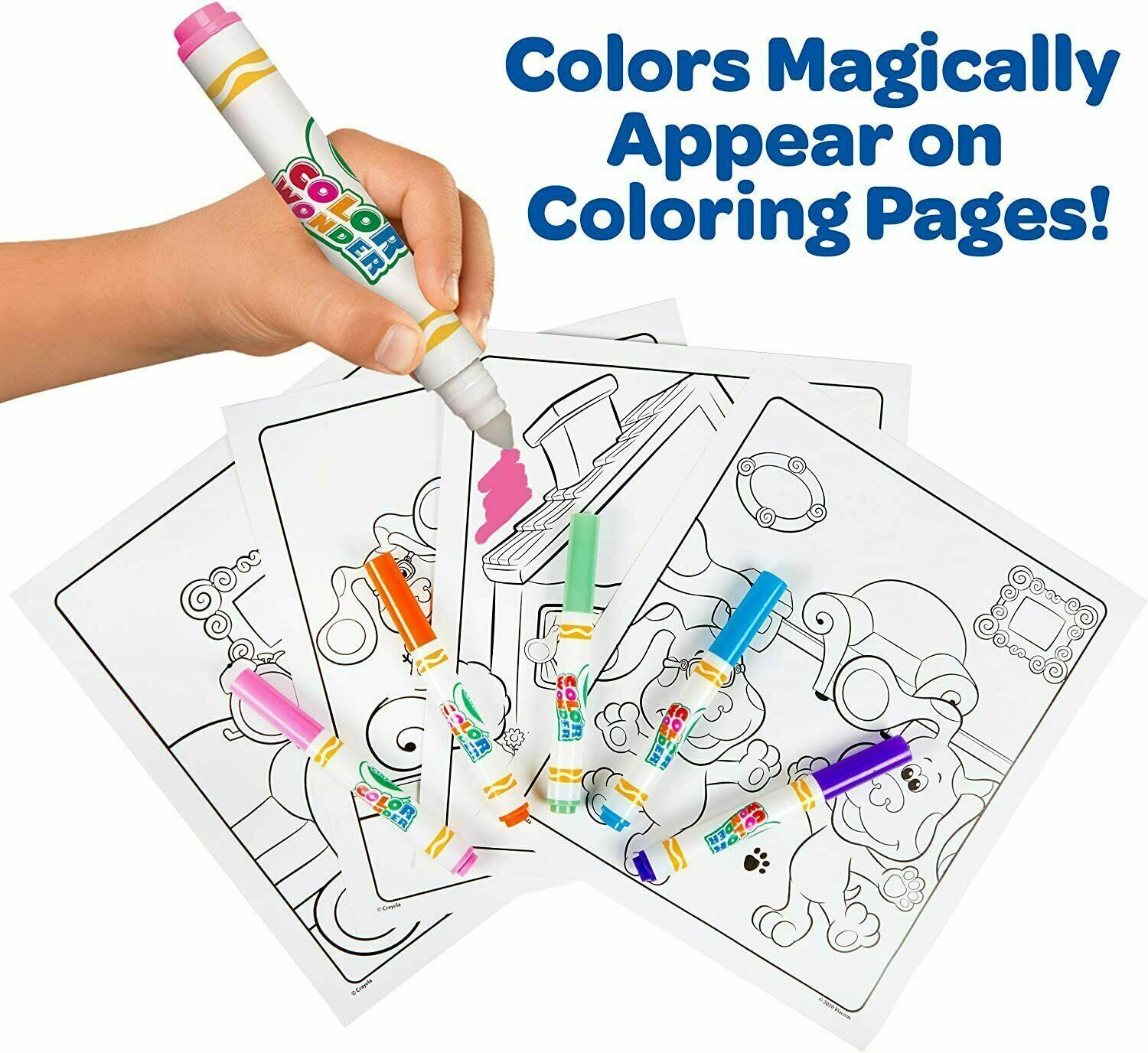 Crayola Color Wonder Blues Clues & You! Mess Free Coloring Pages. The markers are designed to only work on the special Color Wonder paper, ensuring that there is no mess or accidental marks on furniture or clothes. 75-7714 thumbnail