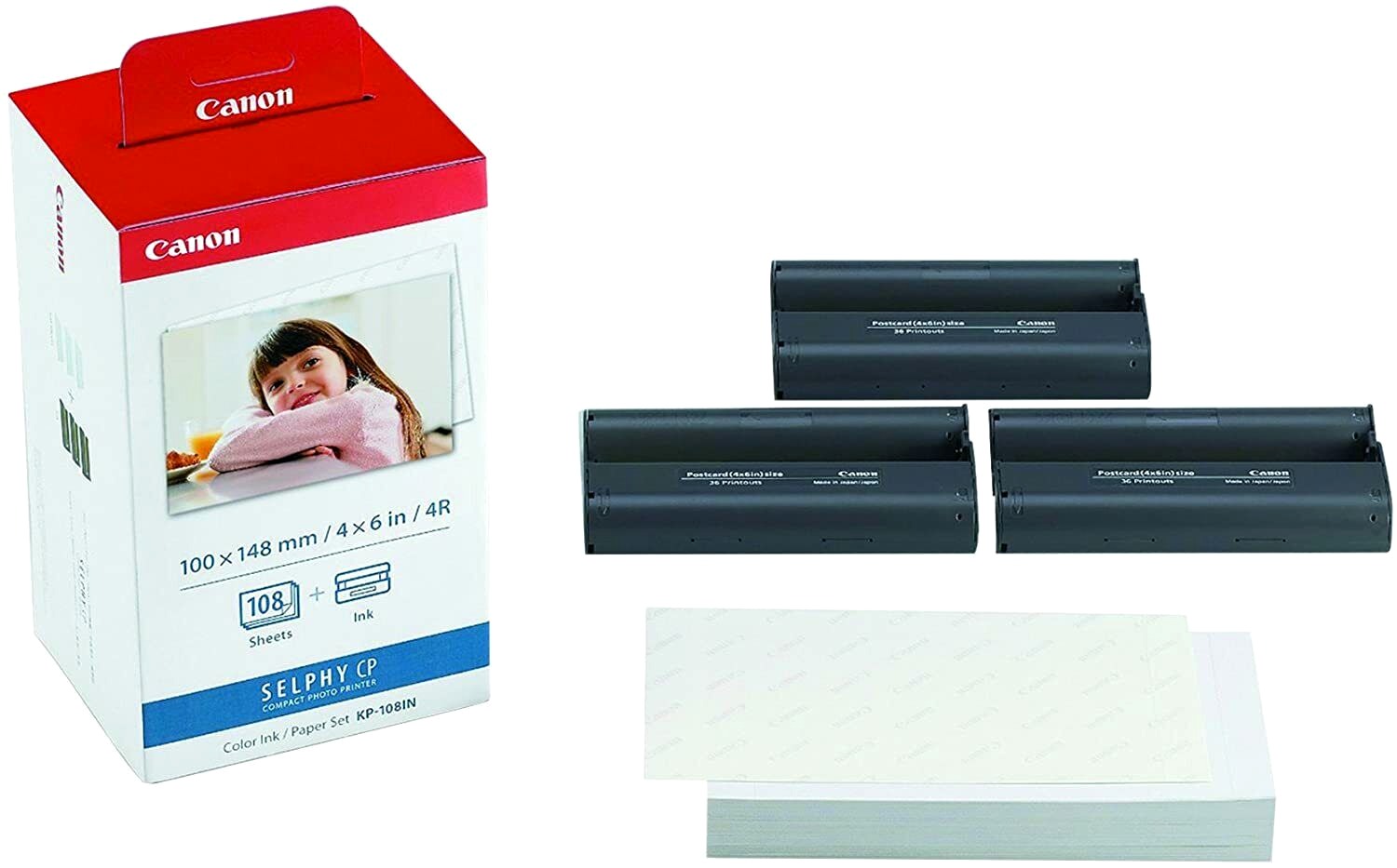 KP-108IN Ink and Paper Set for Selphy CP Photo Printers thumbnail