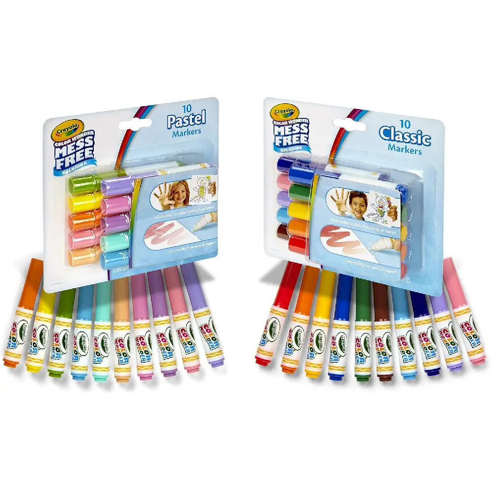 CRAYOLA COLOR WONDER MARKERS 75-2471+75-2470 COMBO thumbnail