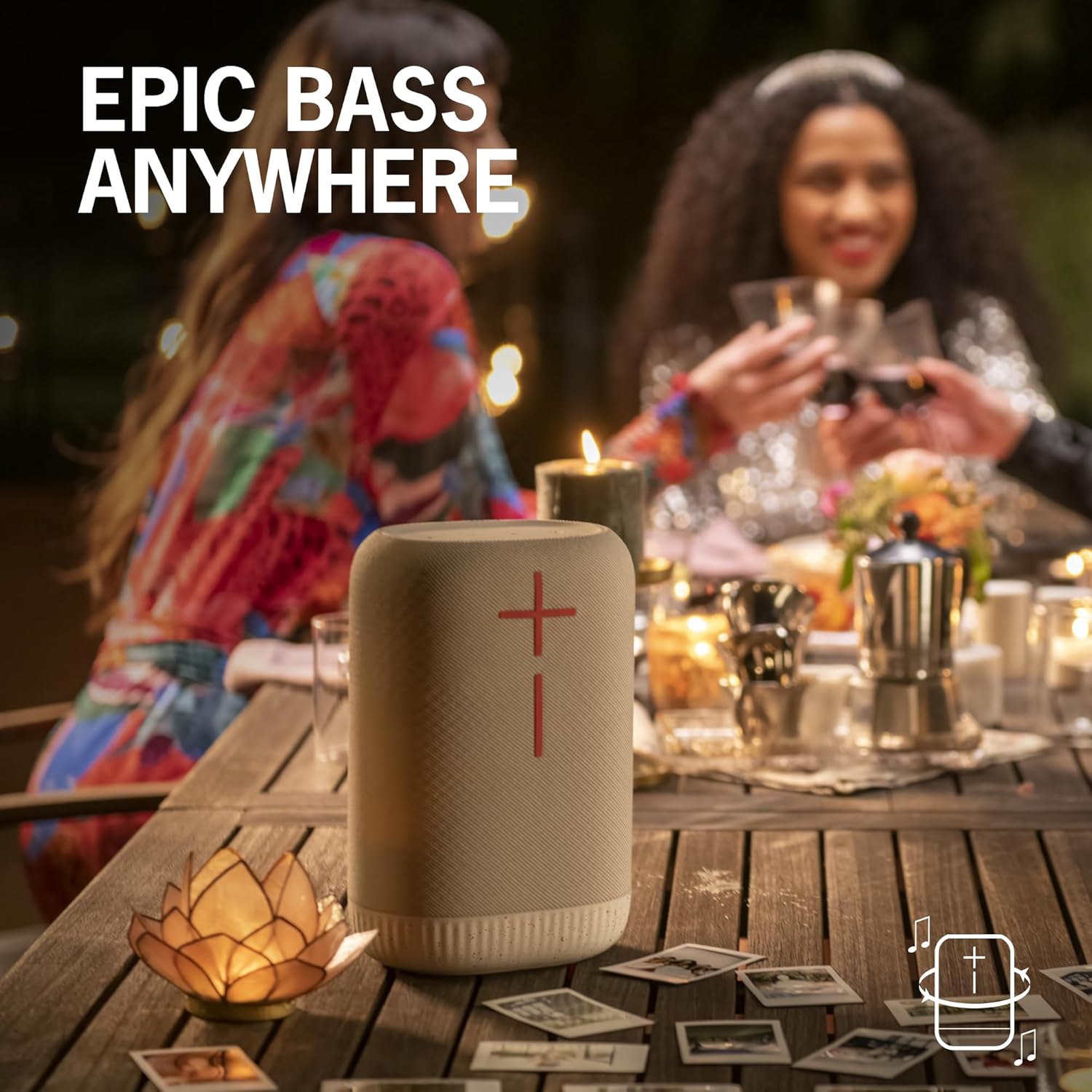 Ultimate Ears EPICBOOM, Portable Wireless Bluetooth Speaker, Big Bass Waterproof, Floatable, - White thumbnail