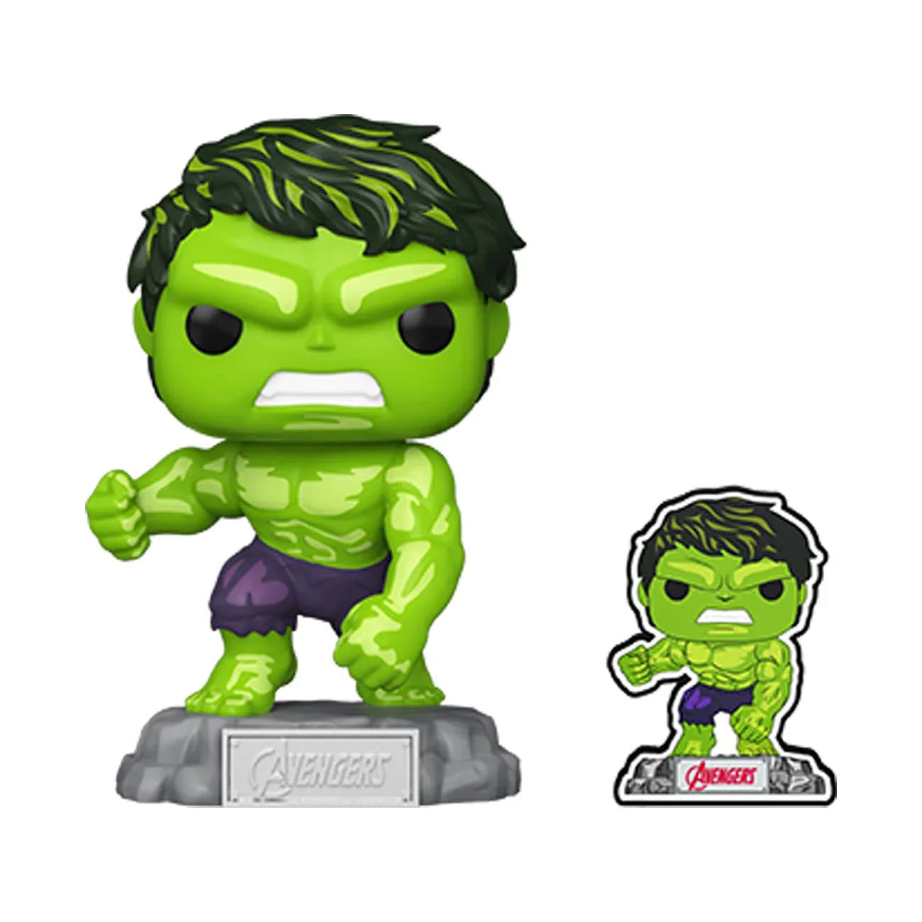 Funko Marvel Pop! & Pin: The Avengers 60th Anniversary, Hulk with Pin (Exclusive) thumbnail