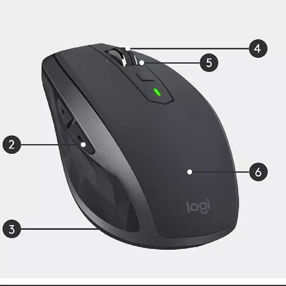Logitech - MX Anywhere 2S Wireless Laser Mouse - Black 910-005748 thumbnail