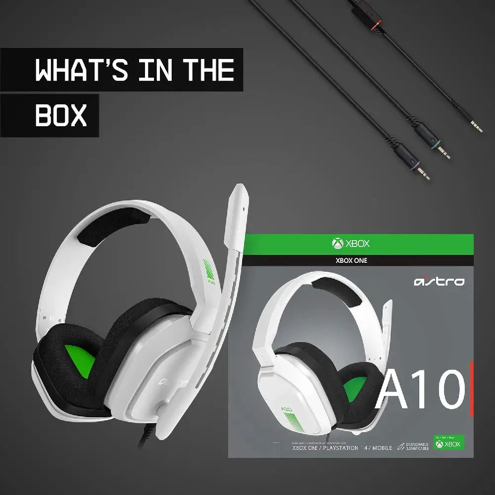 ASTRO Gaming A10 Wired Gaming Headset Xbox One White/Green-BB thumbnail