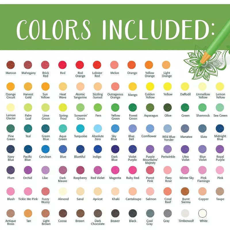 Adult Colored Pencil Set (100ct), Premium Coloring Pencils For Adult ...