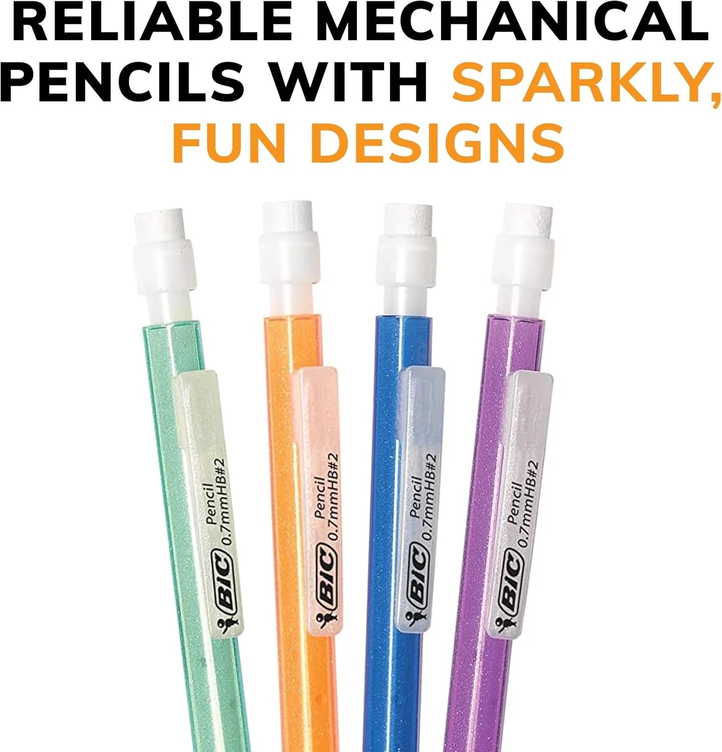 BIC Xtra-Sparkle No. 2 Mechanical Pencils 24-Count Pack – Durable, Vibrant, Always-Sharp Writing Tools thumbnail