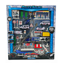BIG DADDY 40 Piece Mini 911 Serve Protect Squad Unit Patrolling Trucks Step into action with Big Daddy's 40-Piece Police Patrol Playset! This exciting set has everything your little officer needs. JP6206