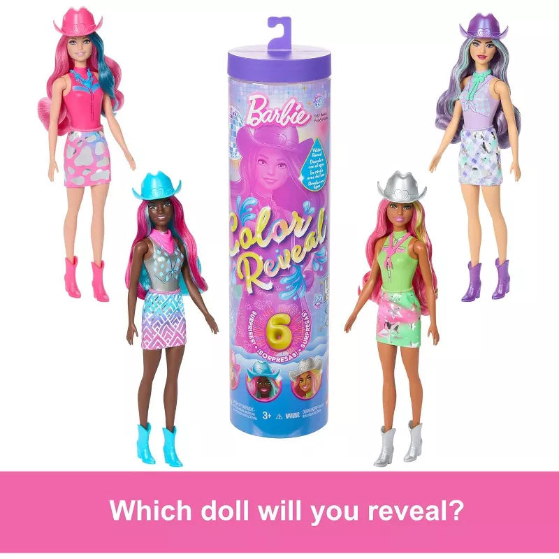 Barbie Color Reveal Disco Star Series Fashion Doll & Accessories with 6 Surprises (Styles May Vary) thumbnail