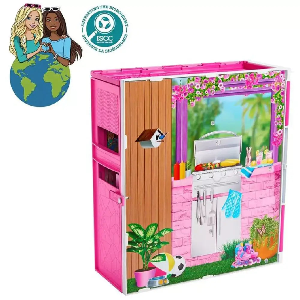 Barbie Getaway Doll House With Barbie Doll HRJ77 thumbnail
