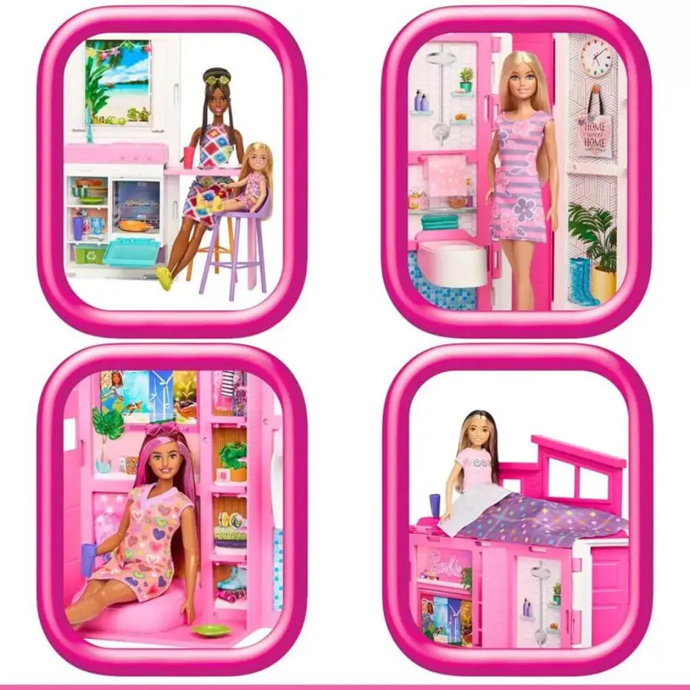 Barbie Getaway Doll House With Barbie Doll HRJ77 thumbnail