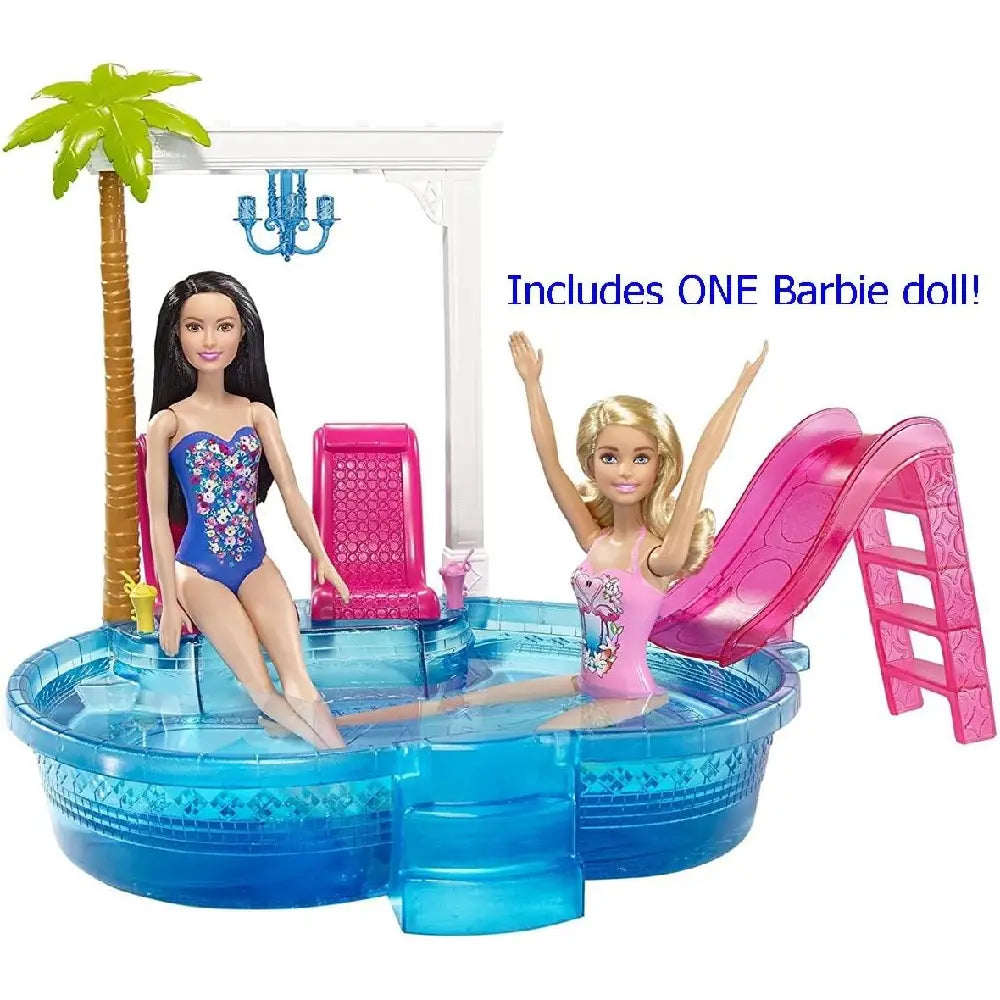 Barbie Glam Pool Party Playset with Themed-Accessories DGW22 thumbnail