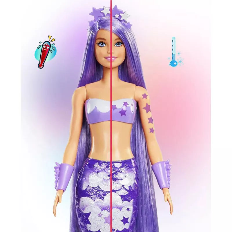 Barbie - Color Reveal ! Color Changing Prince or Princess' Mermaid Doll with 7 Unboxing Surprises thumbnail