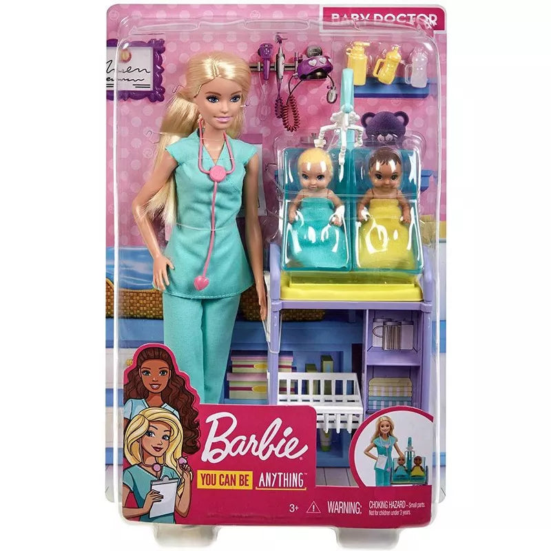 Barbie Baby Doctor Playset with Blonde Doll, 2 Infant Dolls thumbnail