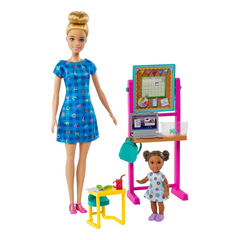 Barbie Careers Teacher Playset with Blonde Fashion Doll HCN19
