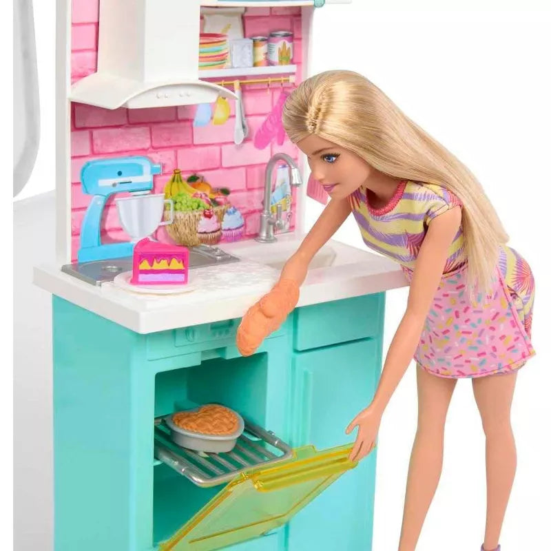Barbie Celebration Fun Baking Kitchen Playset with 2 Dolls & Accessories thumbnail