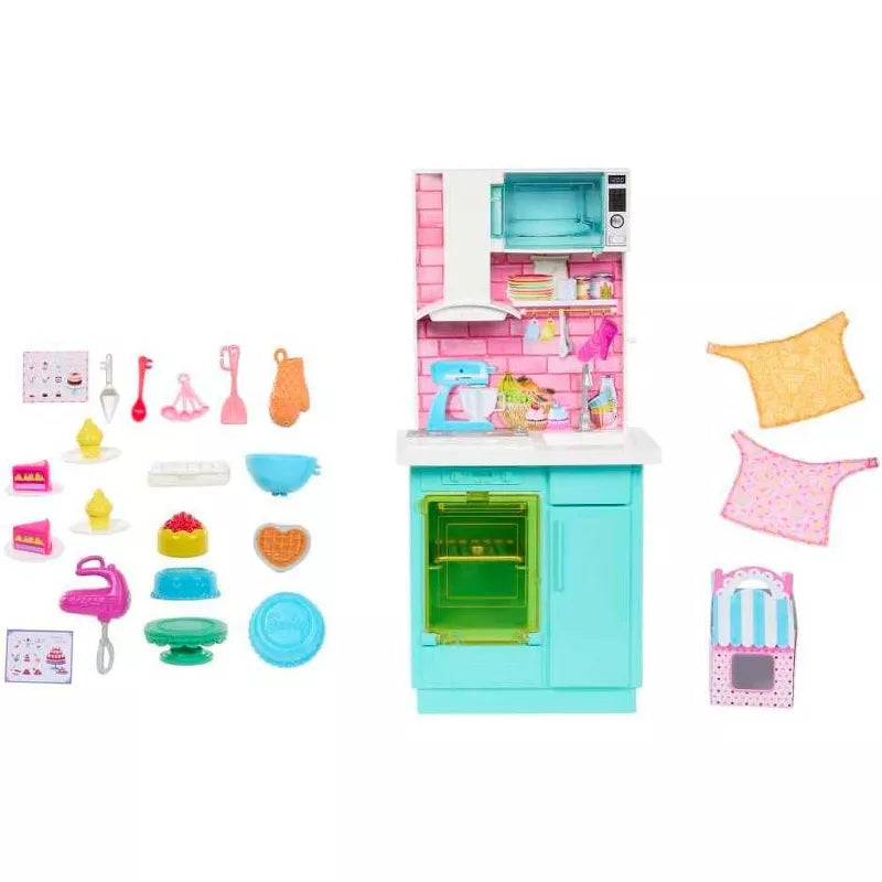 Barbie Celebration Fun Baking Kitchen Playset with 2 Dolls & Accessories thumbnail