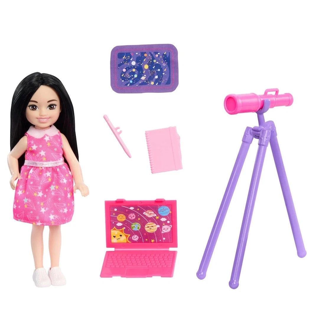 Barbie Chelsea Can Be an Astronomer Playset – Space-Themed Career Doll with Telescope Accessories for Imaginative Learning Play thumbnail