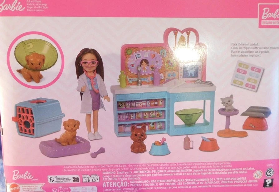 Barbie Chelsea Doll & Accessories Pet Vet Playset with Doll for Kids Imaginative Role Play thumbnail