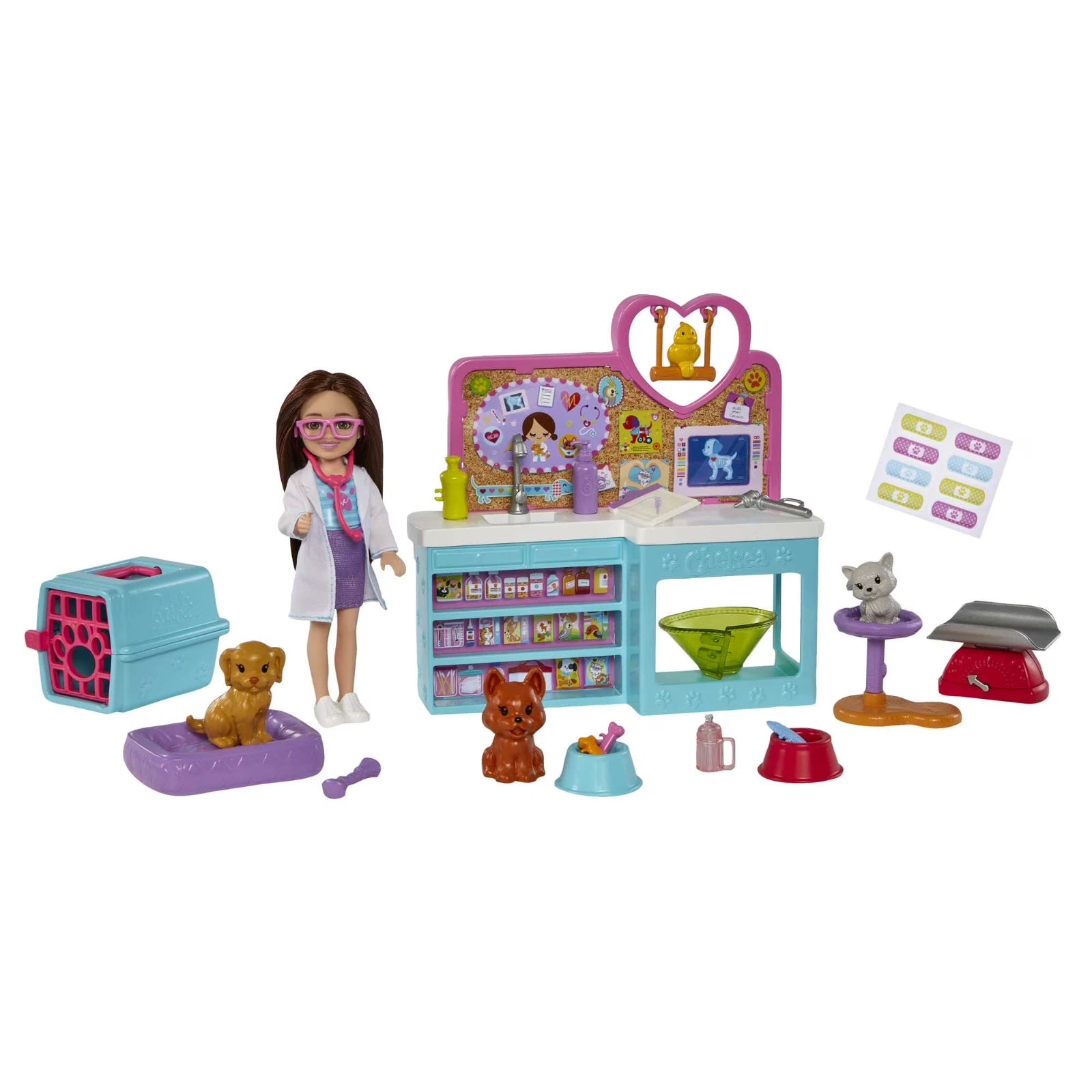 Barbie Chelsea Doll & Accessories Pet Vet Playset with Doll for Kids Imaginative Role Play thumbnail