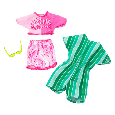 Barbie Clothes, Fashion Pack & Accessories for Barbie and Ken Dolls – 15+ Pieces for Mix & Match, Dress-Up, and Creative Play thumbnail