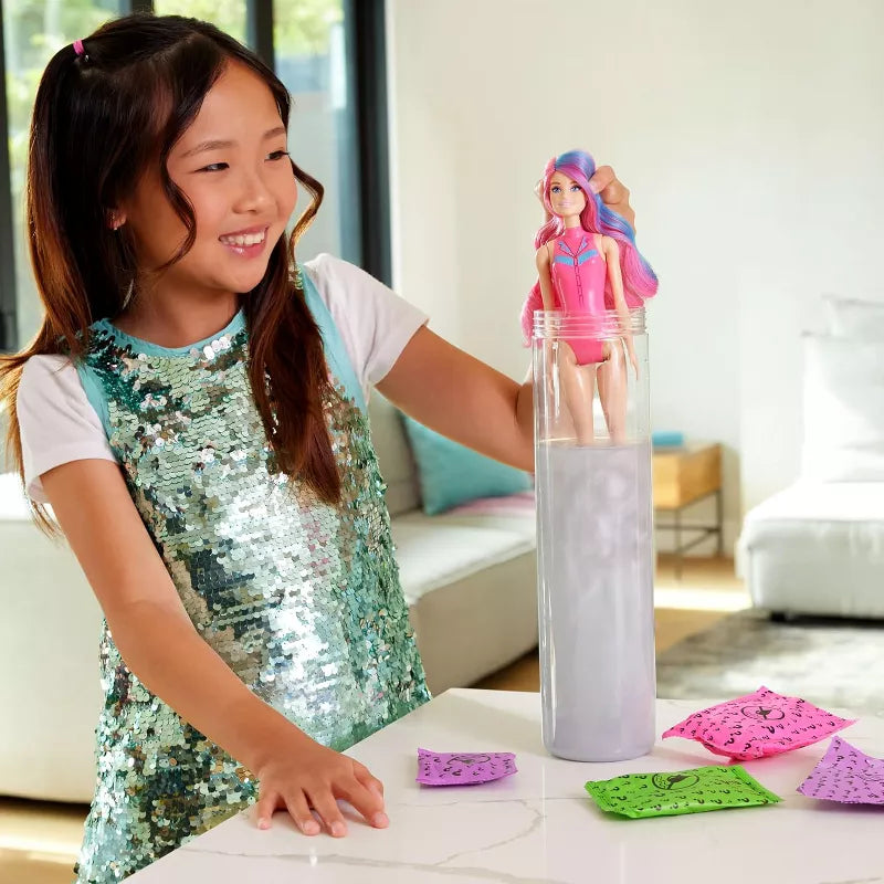 Barbie Color Reveal Disco Star Series Fashion Doll & Accessories with 6 Surprises (Styles May Vary) thumbnail