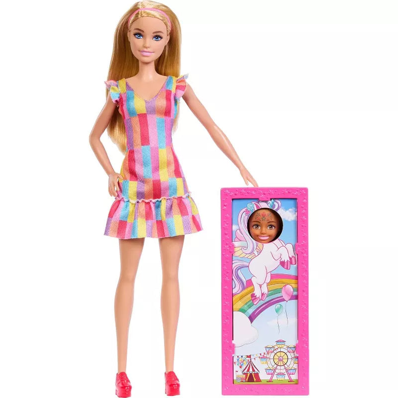 Barbie Day at The Fair Playset 2 Dolls Face Paint Photo Stand Chelsea Color-Change thumbnail