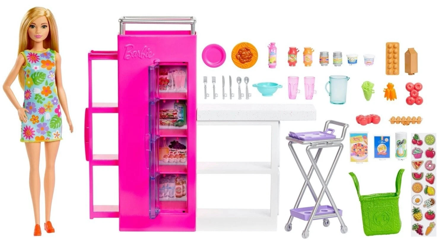 Barbie Doll and Ultimate Pantry Playset with Accessories for Imaginative Kitchen and Shopping Play thumbnail