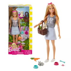 Barbie Dolls and Pets Playset FPR48